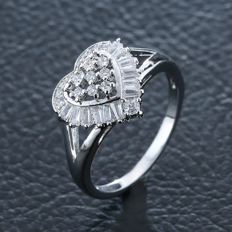 Женское кольцо модный дизайн циркониевое шарм индивидуальность круглая форма