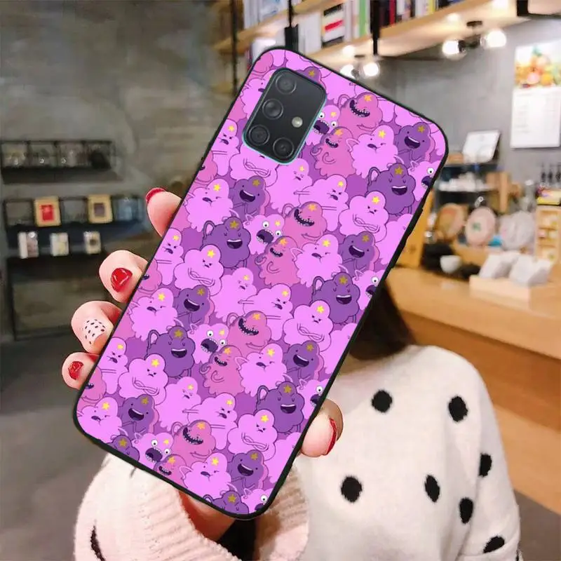 Из мультфильма Время приключений Лампи крышка черная мягкая чехол для телефона