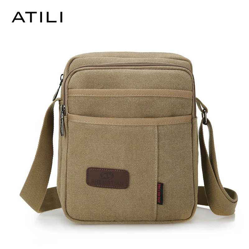 

2021 New Men Canvas Shoulder Bag Casual Travel Men's Crossbody Bag Luxury Men Messenger Bags Satchel Handbags Tote