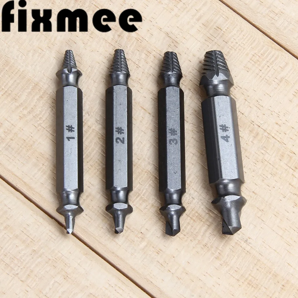 Double Ended Damaged Screw Extractor Broken Breakage Head Extractors Wood Bolts Remover Extract Drill Tool 1# 2# 3# 4# | Инструменты