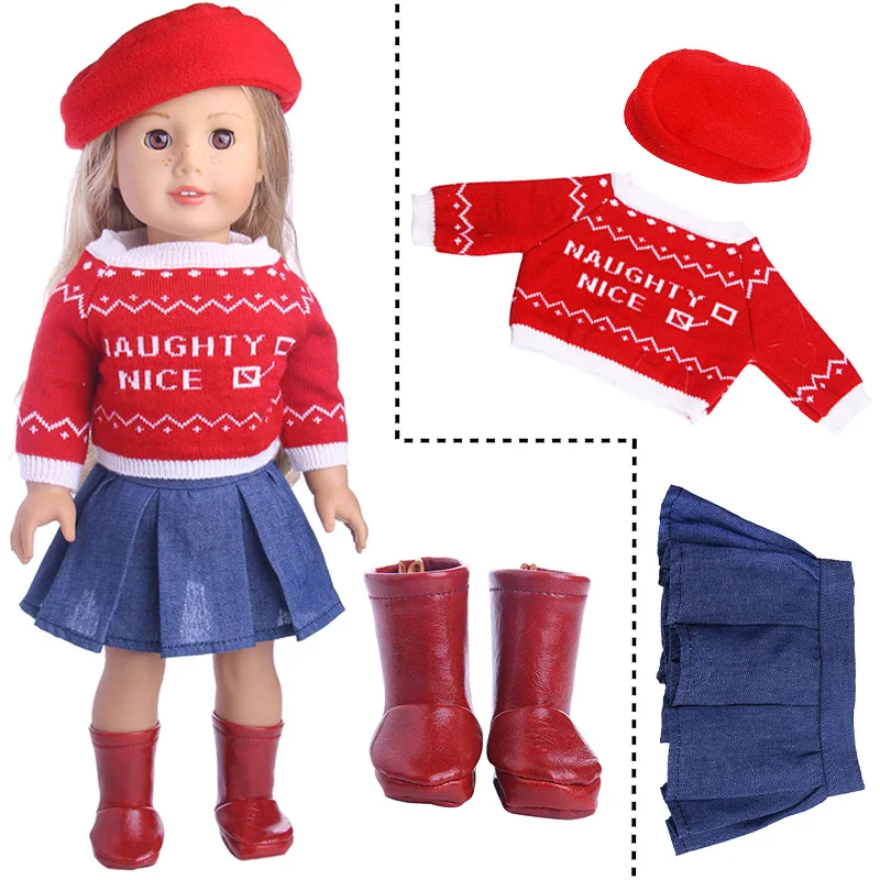Дешевая Одежда для кукол 18 Дюймов 5 шт. зимний пот американских дюймов и