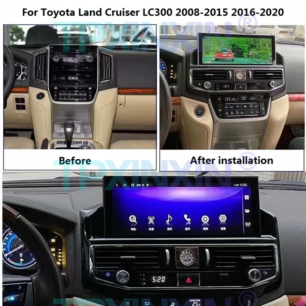 

Автомобильный мультимедийный плеер, Android 10,0, 6 + 128G для Toyota Land Cruiser LC200 LC300 2008-2015 2016-2020