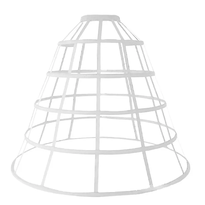 

LXAE Womens Hollow Out Caged 5-Hoop Bustle Victorian Petticoat Skirt Wedding Bridal Dress Cosplay Pannier Crinoline Underskirt