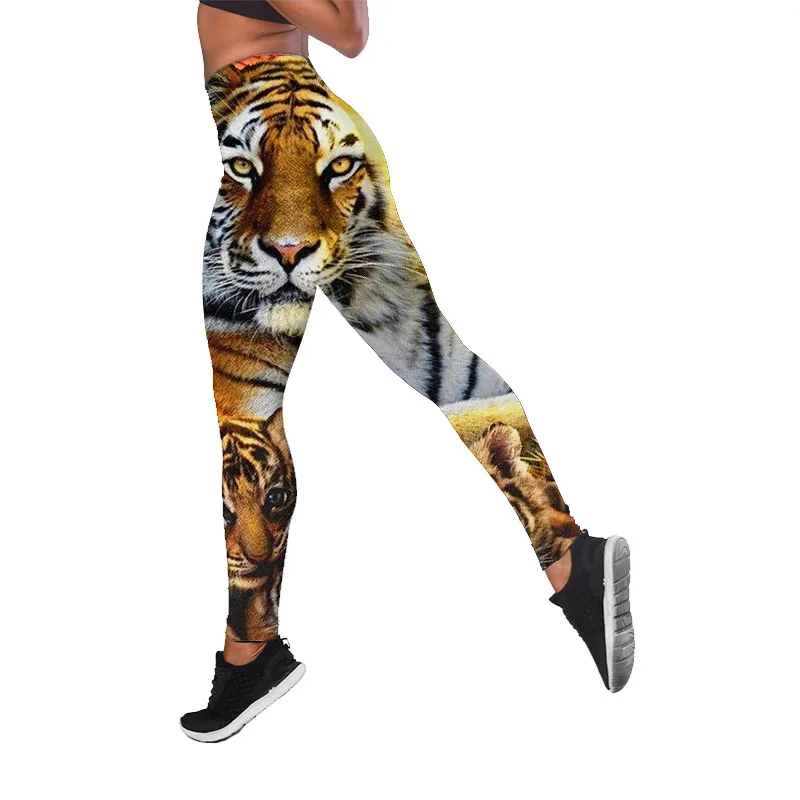 Sport Leggings Women 3D Tiger Printed High Waist Tights Yoga Pants Gym Clothing Femme Workout Leggins Ladies Leginsy Damskie