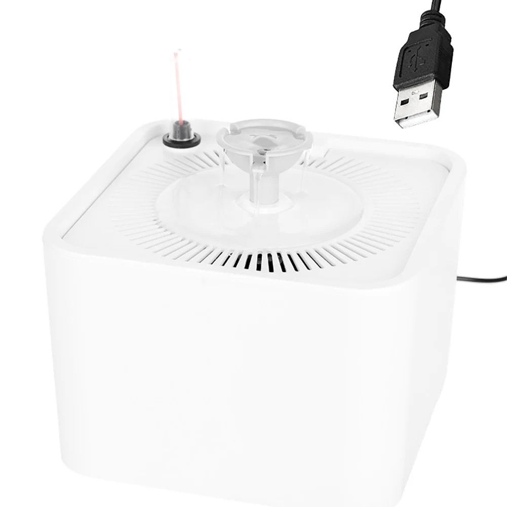 white USB Plug 2,2 л Автоматический питомец кошка фонтан воды USB Собака Кошка немой поилка чаша поилка для животных с фонтаном диспенсер - Цвет: white USB Plug