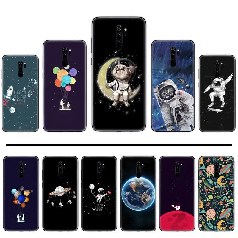 Космическая любовь Луна астронавт новое поступление черный чехол для мобильного