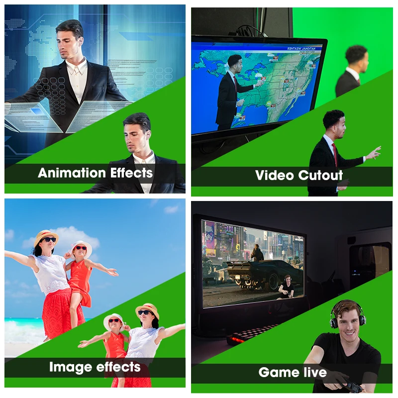 Фон для фотостудии Chromakey портативный Фотофон с зеленым экраном из полиэстера и