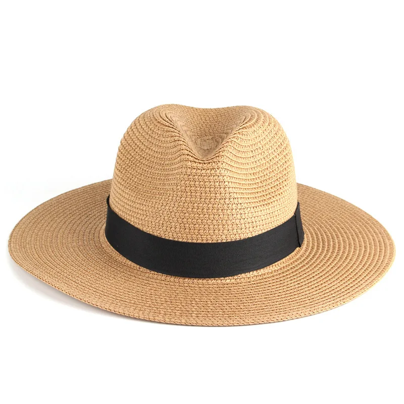 

Unisex Summer Panama Hat Women Travel Sun Beach Straw Hat for Girls Outing UV Protection Fisherman Cap Man Shading Visor Hats