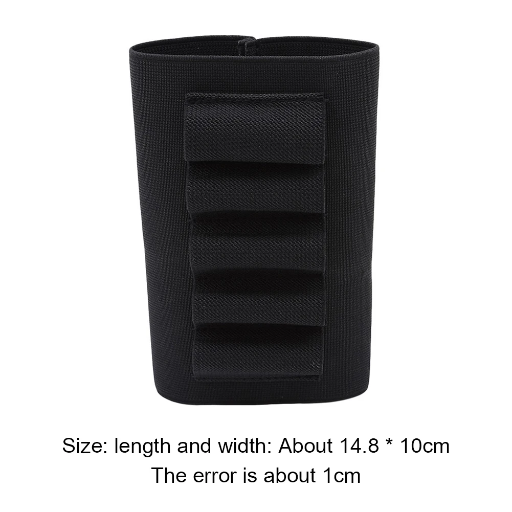 5 hole round molle shell airsoft rifle ammo cartridge holder pouch shotgun buttstock bullet carrier hunting accessories free global shipping