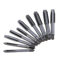 10pcs hand tool tap and die set screw thread metric plugs m6 m7 m8 m10 m12 with straight flute drill set for cutting wood