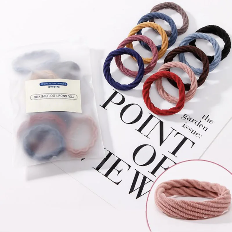 

Hot 10PCS/Lot Women Girls Simple Basic Elastic Hair Bands Tie Gum Scrunchie Ponytail Holder Rubber Bands Hair Accessories