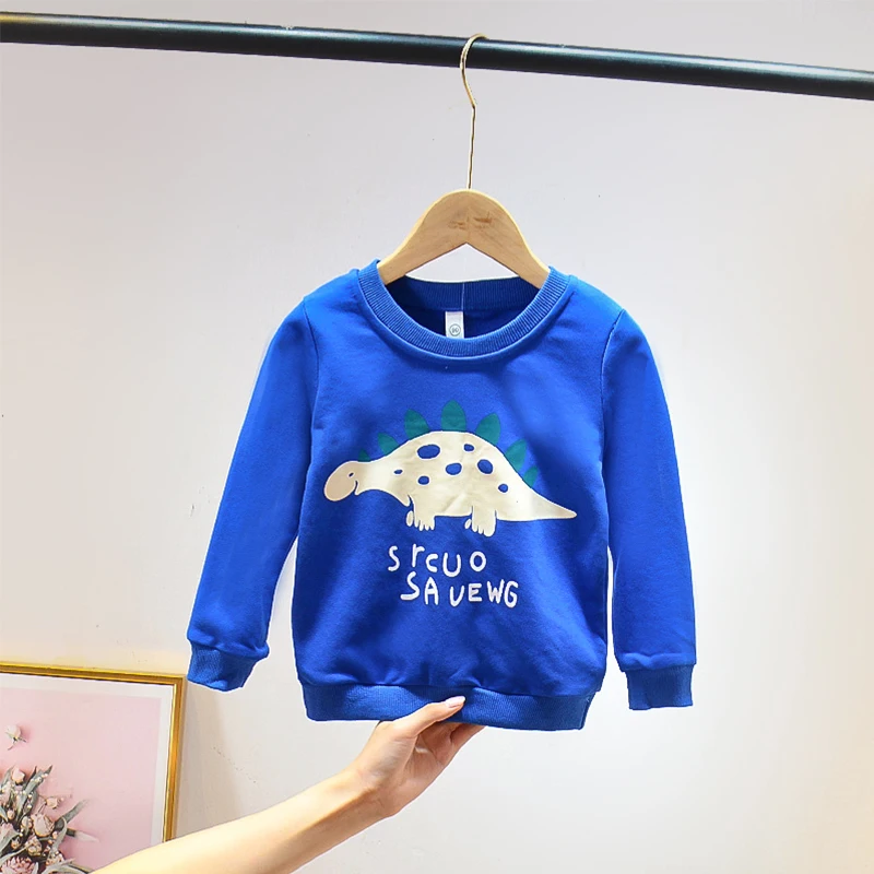 Детская одежда с принтом аниме динозавр осенняя Новинка для маленьких мальчиков