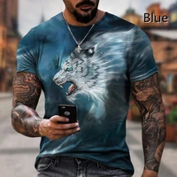 2021 fashion men t shirt 3d print dreamy tiger designed summer t shirt animal tops tees