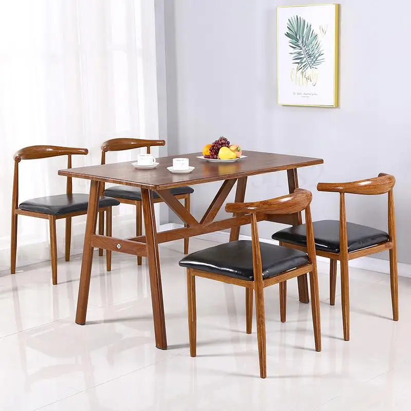 Железный клаксон стул из искусственной древесины журнальный столик и для