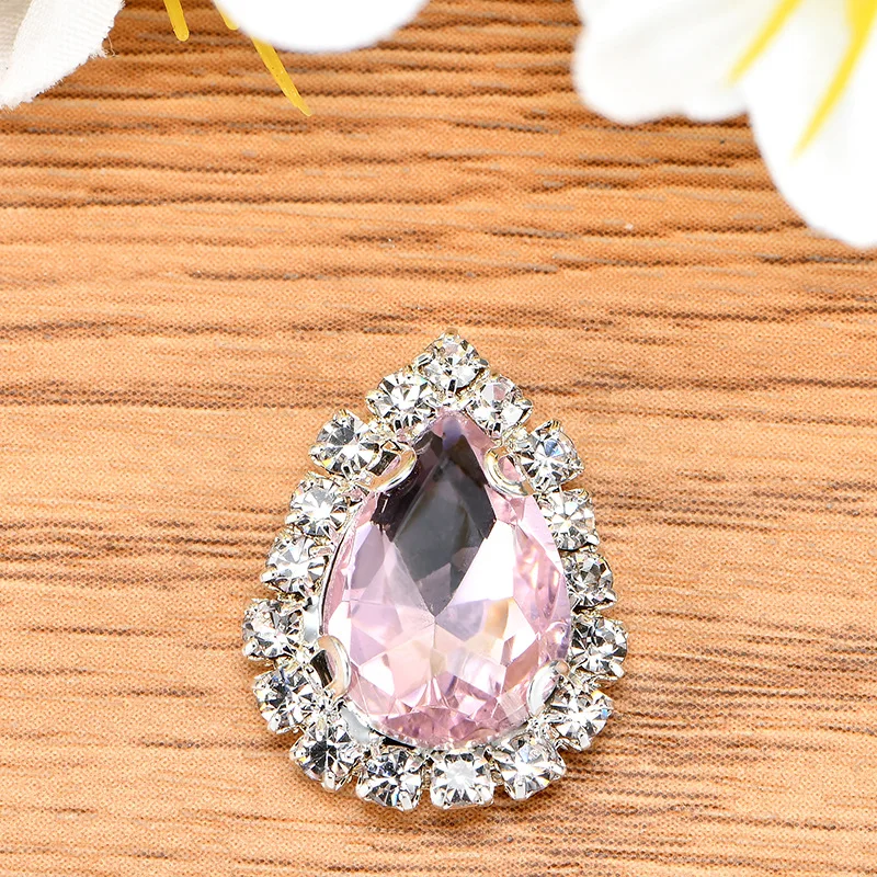 Стразы в форме капли с кристаллами и пряжкой стразы со стразами металлической