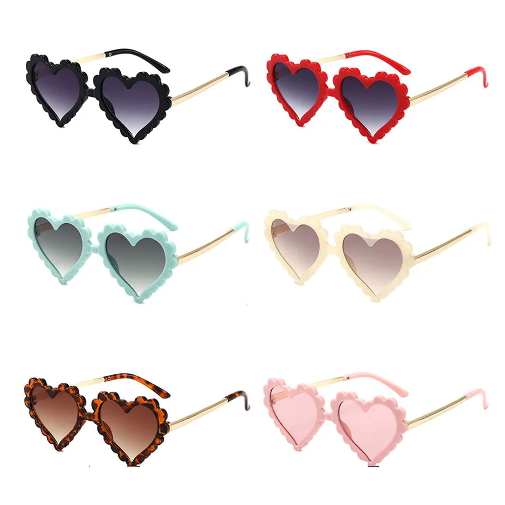 1 шт. детские пластиковые солнцезащитные очки с сердечками|Женские очки| |