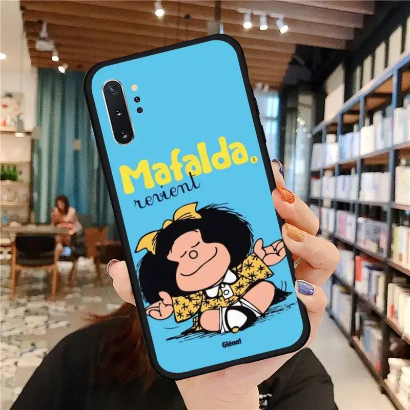 

mafalda Phone Case For Samsung A50 A51 A71 A20E A20S S10 S20 S21 S30 Plus ultra 5G M11 funda cover