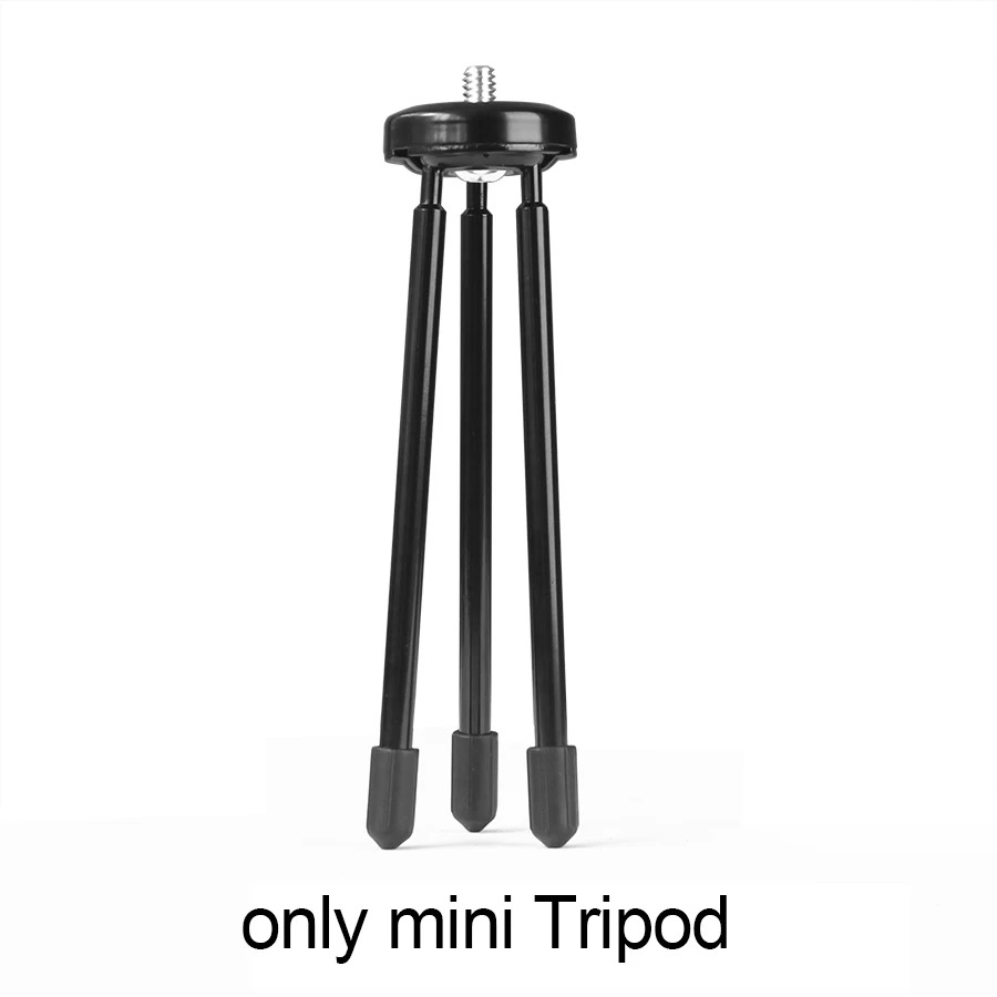 only mini tripod 10 дюймов 26 см светодиодная кольцевая лампа для селфи,фотосъемки, Yutube Live Video с штативом трипод, телефонным держателем и зеркалом - Цвет: only mini tripod