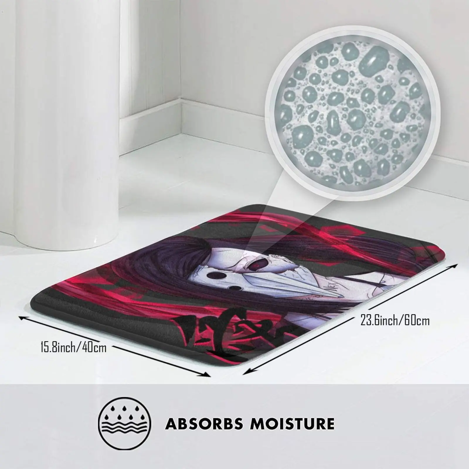 Ута эстетический Токийский Гуль мягкий нескользящий коврик ковер подушка Kanji