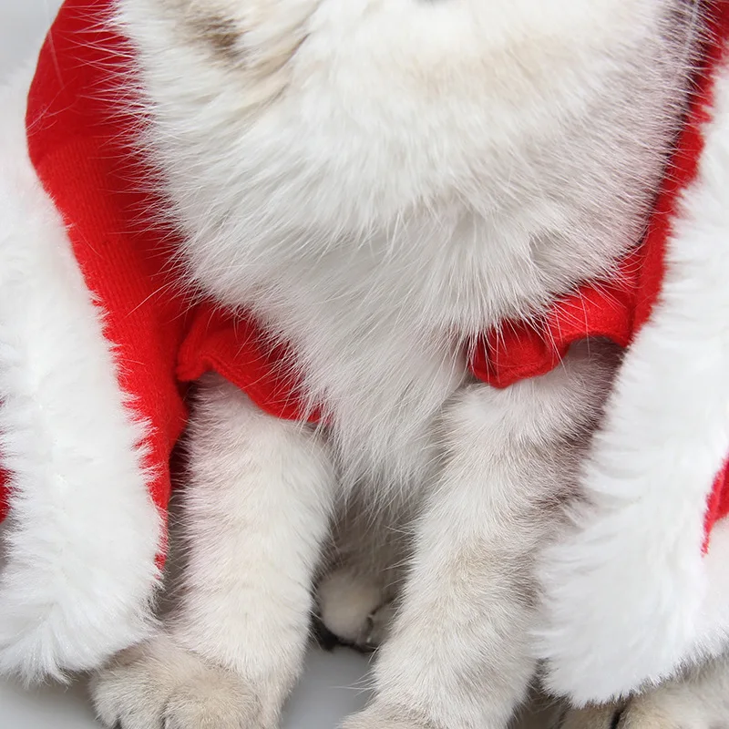 Накидка для маленьких собак Рождественская Одежда кошек новогодний костюм плащ