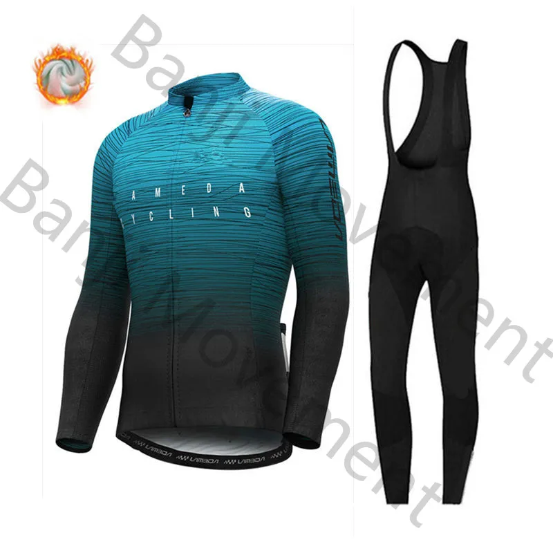 cycling jersey set 9 Зимняя шерстяная велосипедная куртка с длинными рукавами, очень геотермальный теплый жилет, большой размер, удобная велосипедная Джерси, Scotte - Цвет: cycling jersey set 9