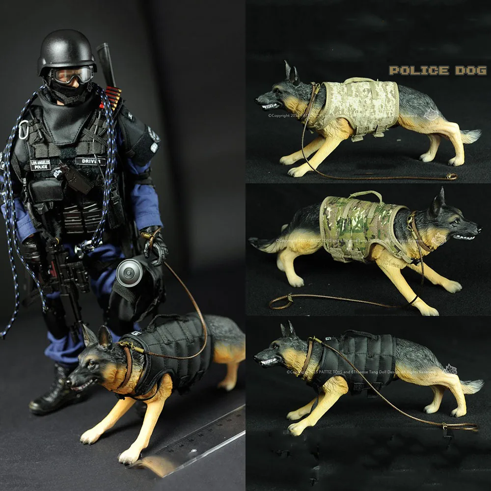 

1/6 Scale Simulation SWAT ASSUALTER Police Dog German Shepherd 22cm Model Toy Model For 12" Action Figure Dolls