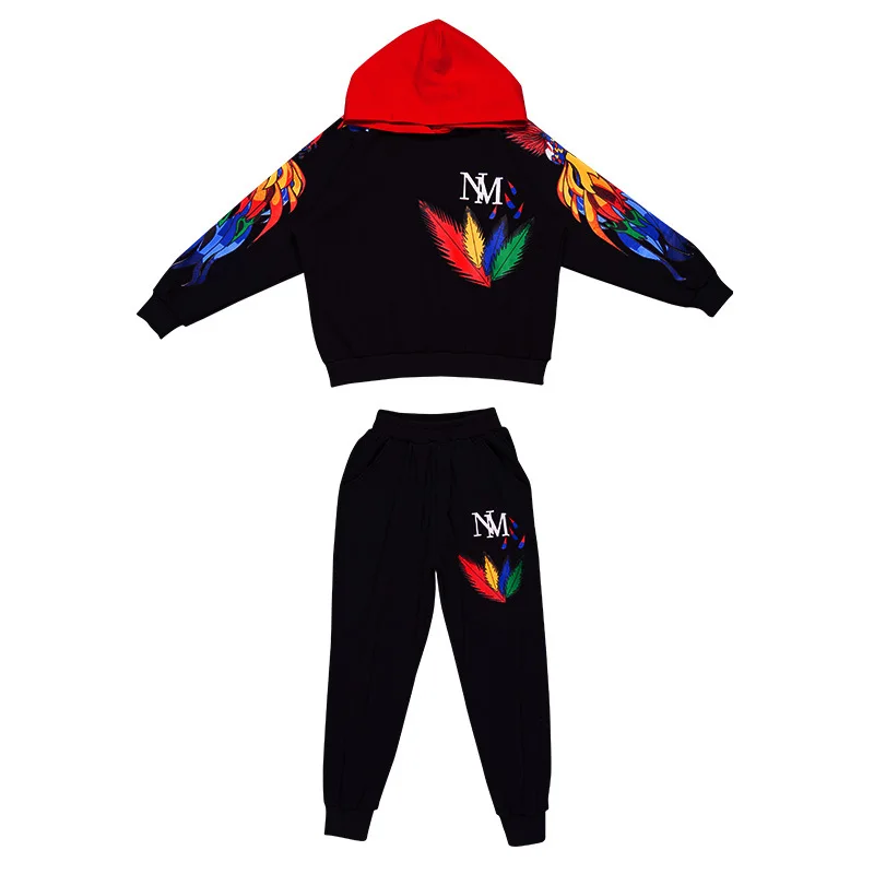 

CUHK boys' Spring Fashion 2021 new children's printed casual hooded sportswear