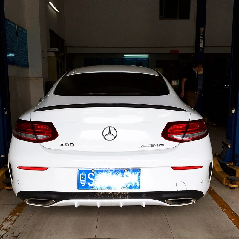 Автомобильный FRP спойлер для Mercedes-Benz C Class W205 C63 COUPE C200 C300 2016.2017.2018 Спойлеры заднего