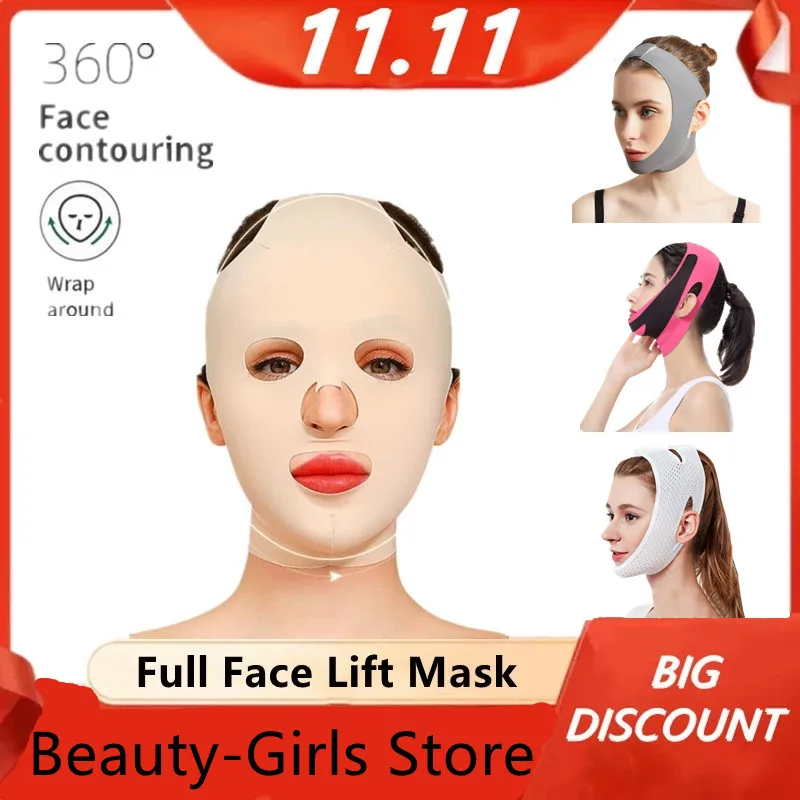 

Facial V Shaper Face Slimming Bandage Relaxation Lift Up Belt Shape Lift Reduce Double Chin Thining Band Massage Best Sale