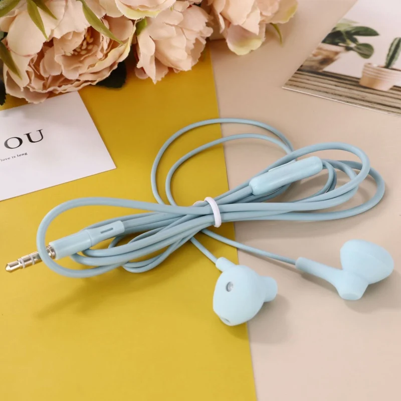 

In-ear Wired With Wheat And Wire Control Macaron Color Game Universal Headset Earbud Stereo Headset