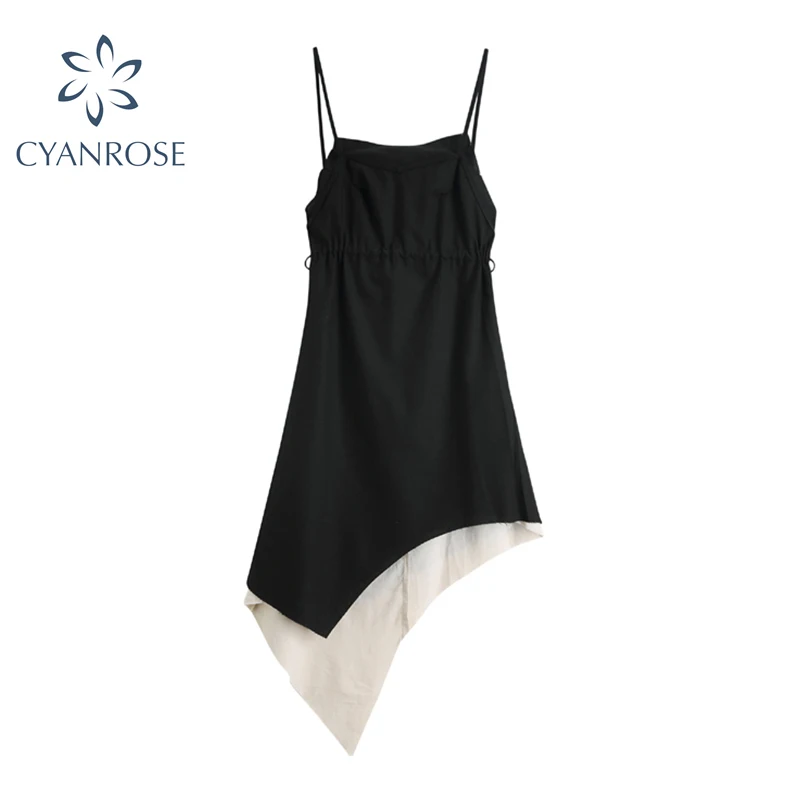 Женские укороченные платья на бретелях-спагетти соблазнительные короткие с