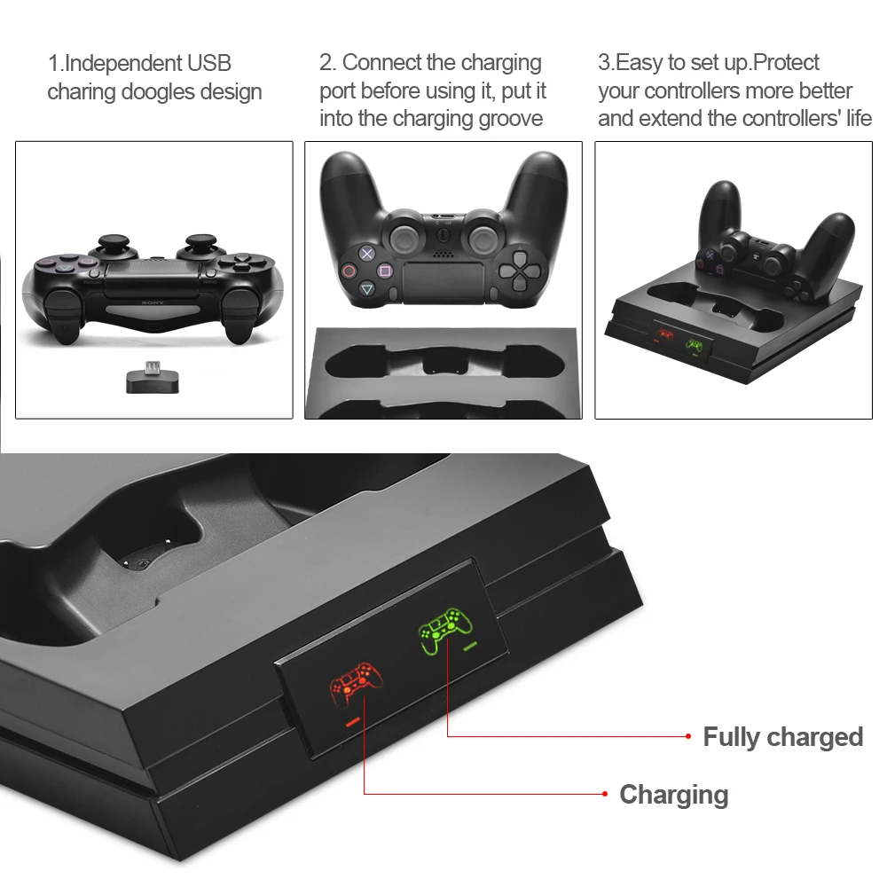 Новинка 2020 двойной беспроводной контроллер PS4/Slim/Pro зарядное устройство со