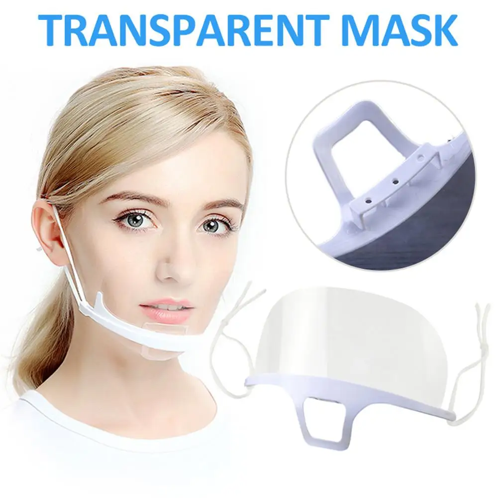

30PCS Safety Face Shield Plastic Visor Protective For Kitchen Tools Anti-Fog Anti-Splash Transparent Food Face Shield For Mouth