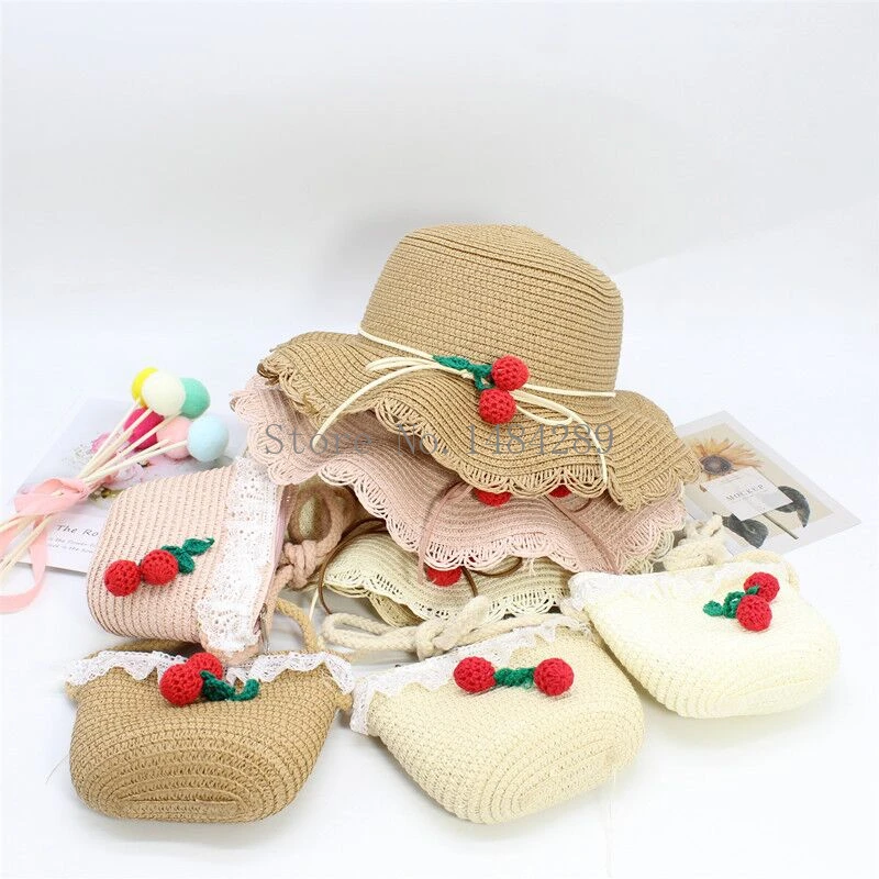 Соломенная шляпа для мальчиков и девочек воздухопроницаемая Панама с цветами