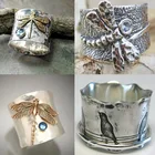 Винтажные кольца для женщин, винтажные кольца из тайского серебра с цирконом, круглой формы, с резьбой в виде стрекозы, волшебника, птицы, милые украшения с животными для свадебной вечеринки