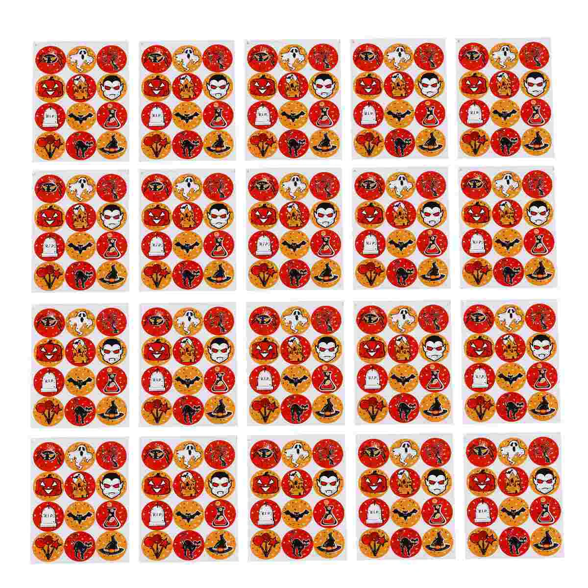 

20pcs Decorative Stickers Chic Pumpkin Decoration Decals for Party