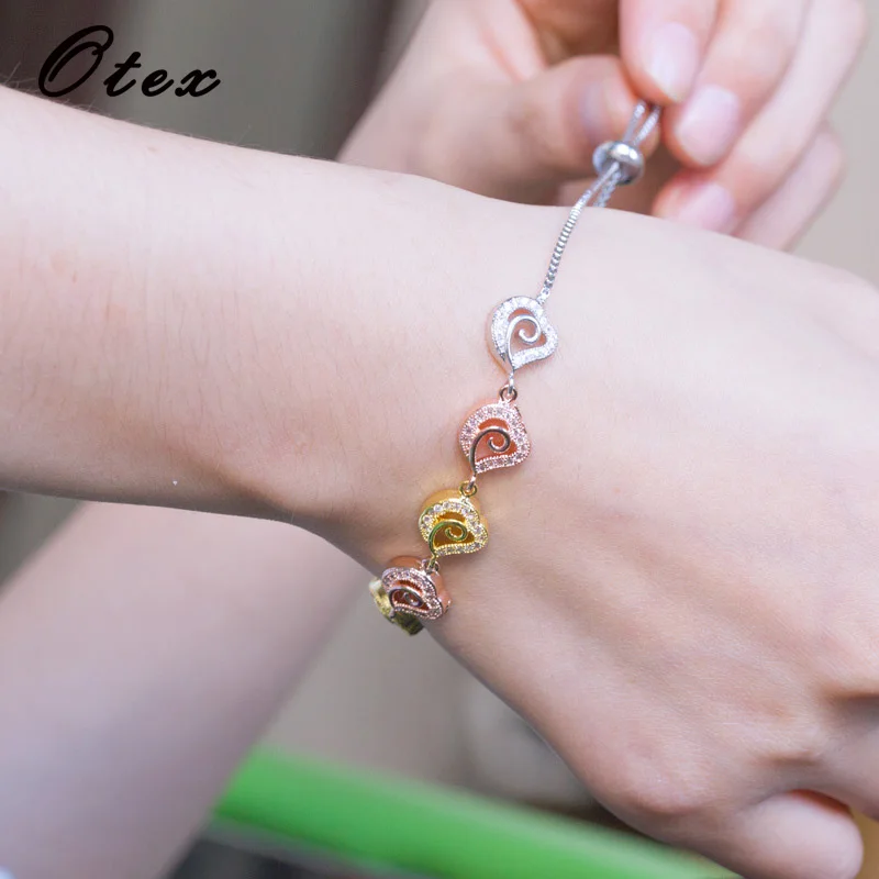 Роскошные женские браслеты в стиле хип хоп любовь сердце форме сердца циркон