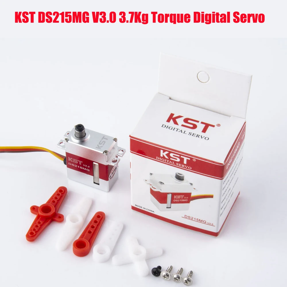 

KST DS215MG V3.0 3.7Kg Torque 20g Digital Coreless Swashplate CNC Servo For 450 380 RC Helicopter DIY Accessories