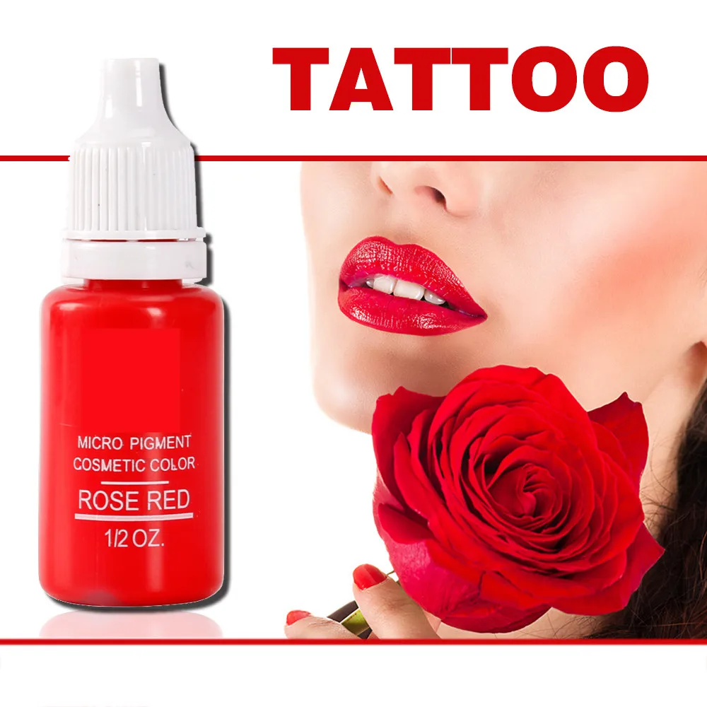 12 шт./лот профессиональные чернила для татуажа пигмент 15 мл цветов перманентного