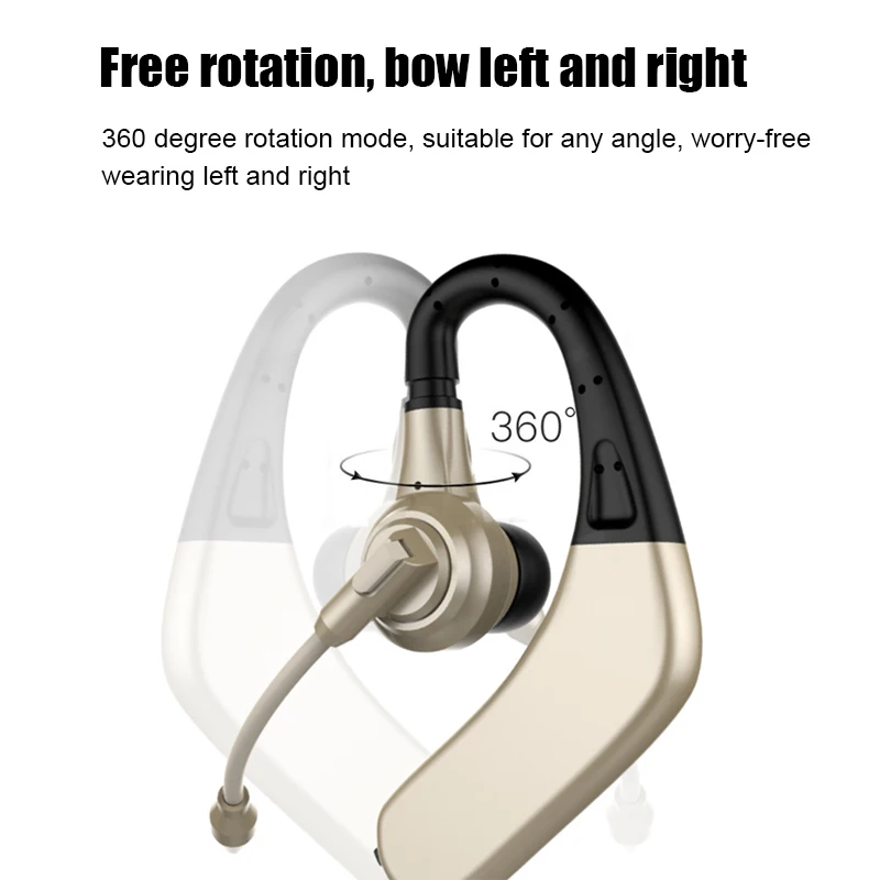 englai m8 replaceable battery super long standby wireless car bluetooth headset 5 0 sport hanging ear business headset free global shipping