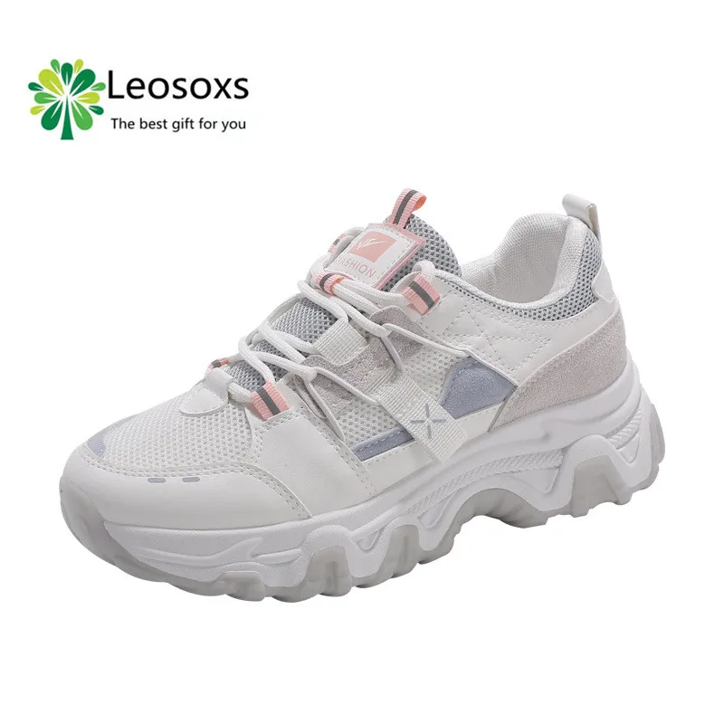 

Кроссовки женские на толстой подошве, Вулканизированная подошва, дышащие, повседневная обувь для студентов, белые, весна 2021