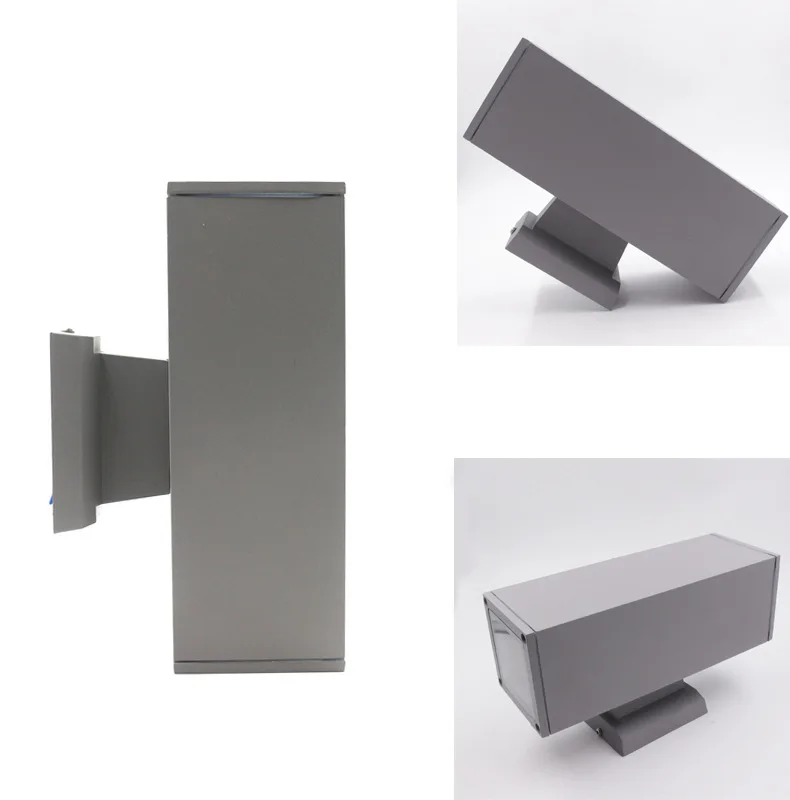 

outdoor lighting 10w waterproof up down square black gray garden 65*160mm outdoor scorne light lampa led zewnetrzna lampadas