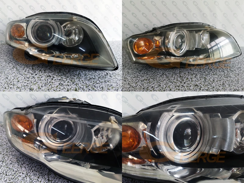 Для Audi A4 S4 RS4 2005 2006 2007 2008 2009 ксеноновые фары отличные ультра яркие CCFL ангельские глазки DRL halo кольца
