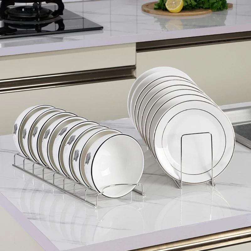 

Kitchen Organizer Stainless Steel Dish Bowl Rack Drying Shelf Utensil Cutlery Drainer Storage Holder