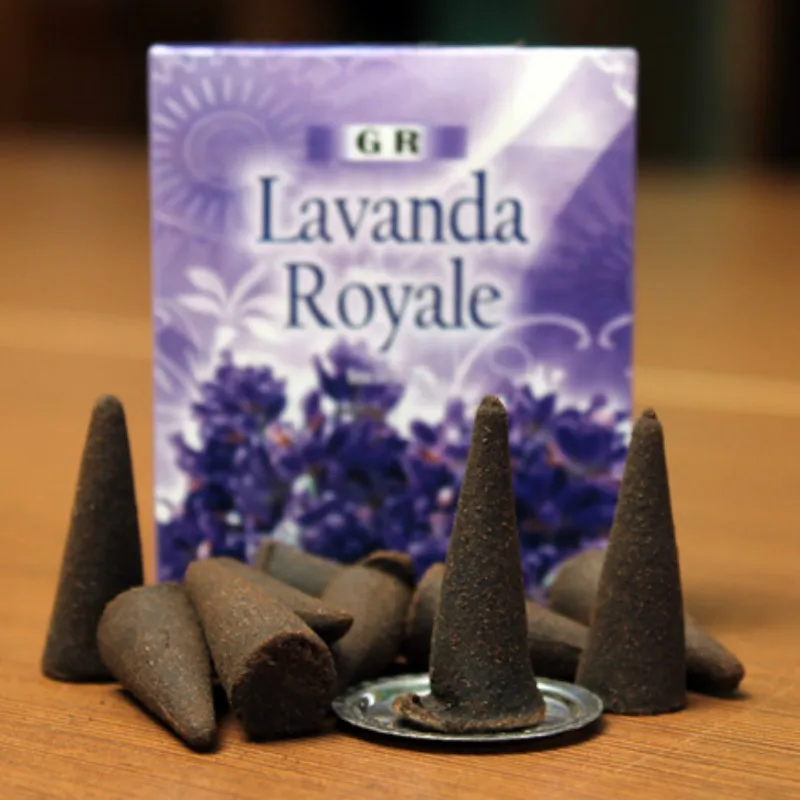 Lavanda T 17 видов Индийские благовония конусы натуральная ароматерапия сандаловое дерево Лаванда Роза Жасмин Франк благовония башня благовония s - Аромат: Lavanda