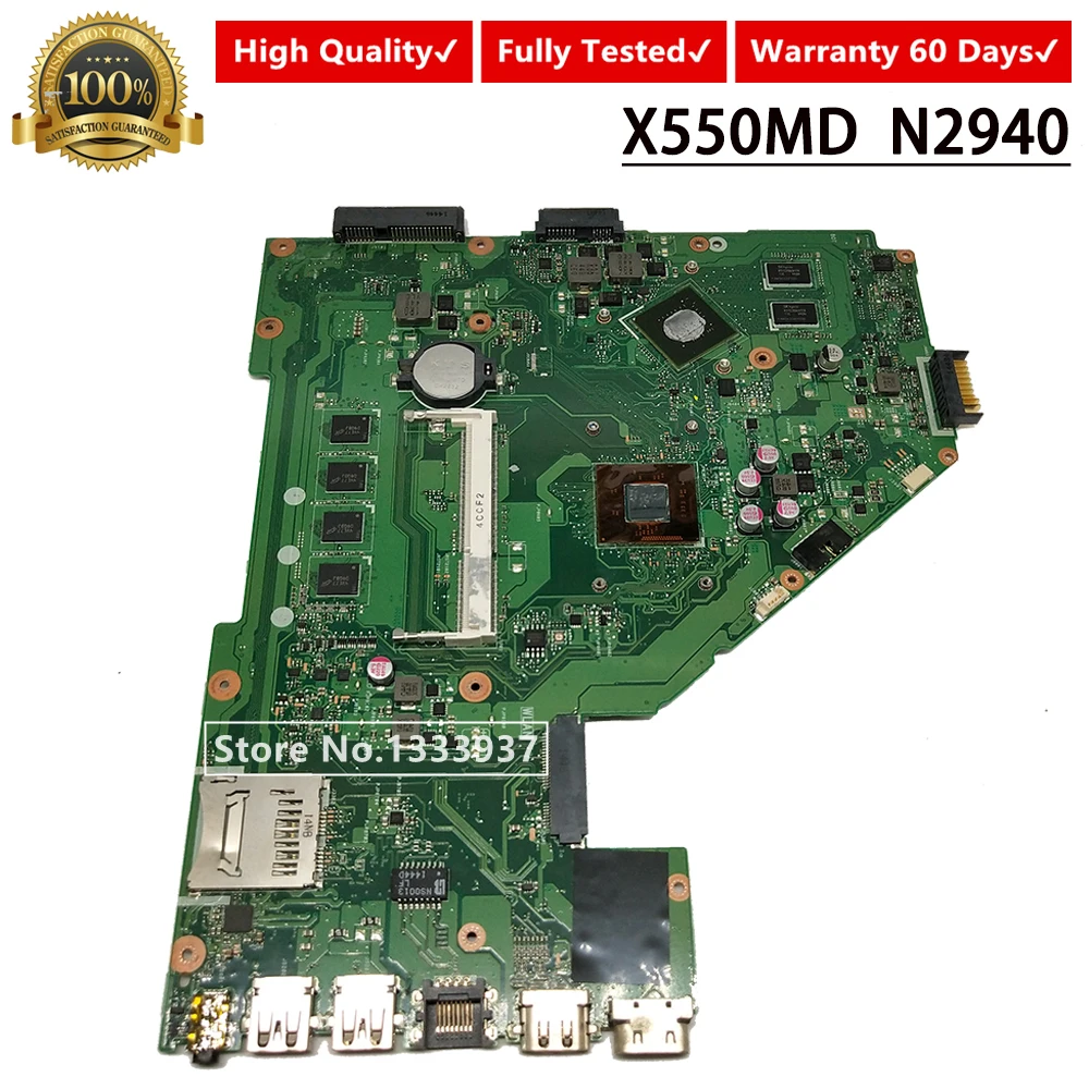 Материнская плата X550MD SR1YV N2940 CPU 2 0 для ASUS X550M X552M Y582M X550MJ материнская 100% тест