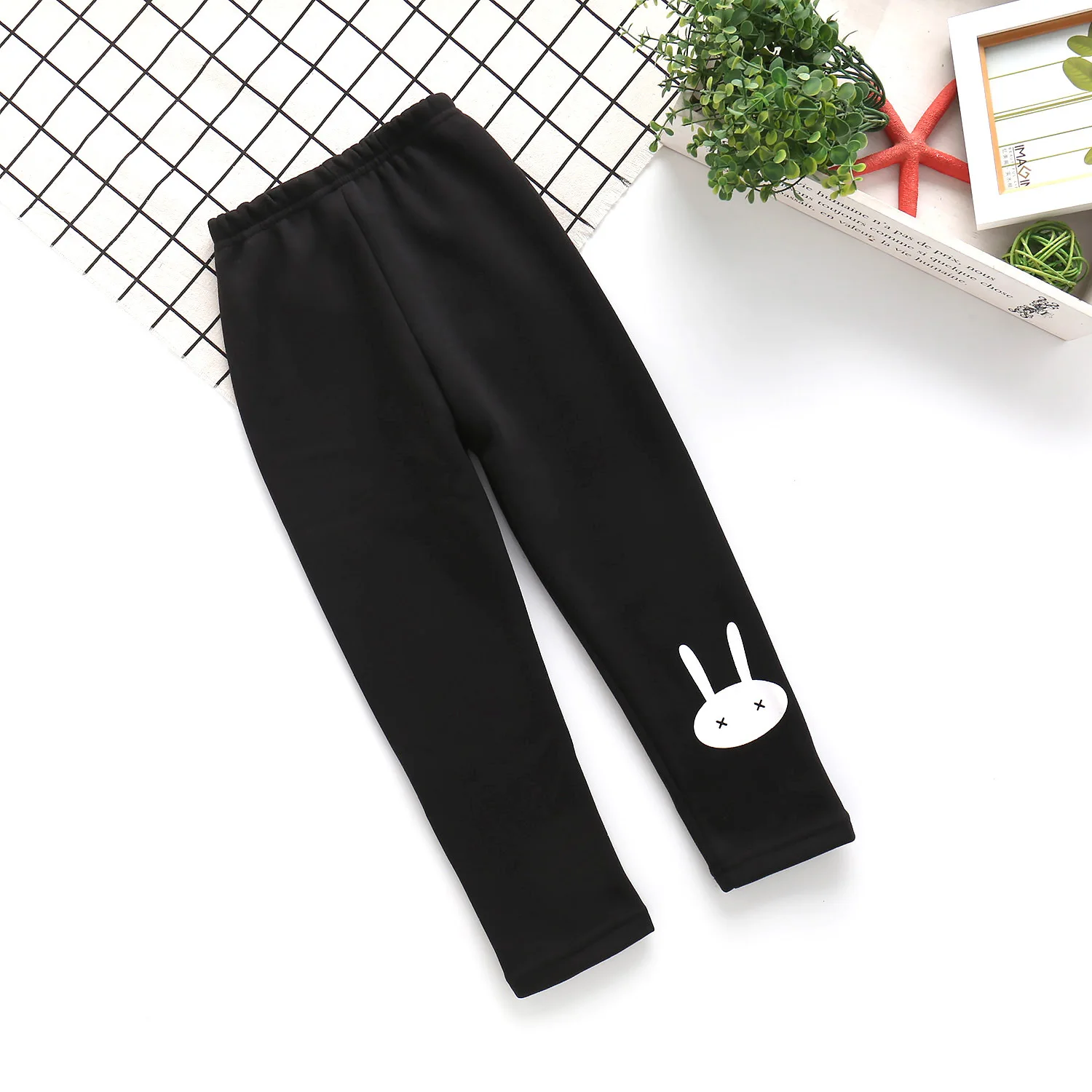 Утепленные флисовые леггинсы для маленьких девочек детские штаны с мультяшным