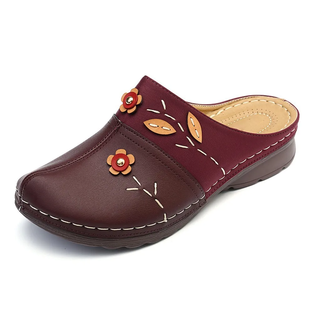 

Summer new style women's shoes European and American large size hollowed out women's sandals flower wedge sandals and slippers