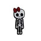 Милый череп с бантом значок Сделай Сам аксессуары для детской одежды вышивка термоклеем для украшения одежды куртка пришить