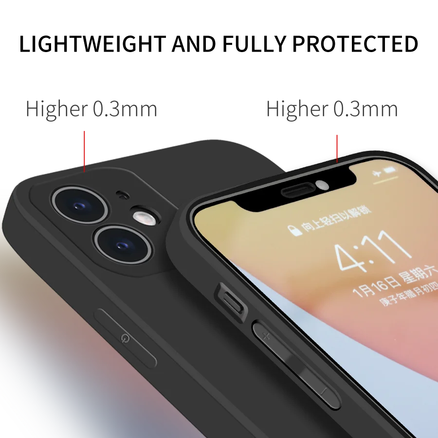 Мягкий силиконовый ударопрочный чехол для iPhone 13 12 11 Pro Max SE 2020 X XR XS ip 8 7 6 6S Plus |